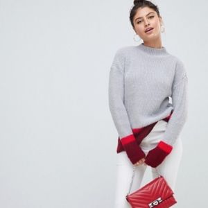 NWT Missguided high neck sweater in gray